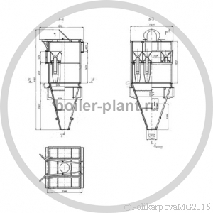 Чертеж батарейного циклона БЦ-259-(4x5)