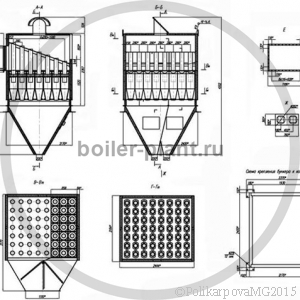 Чертеж батарейного циклона БЦ-2-7x(5+3)