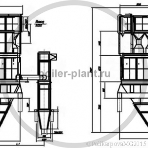 Чертеж батарейного циклона БЦ-512-Р-2-(6х6)