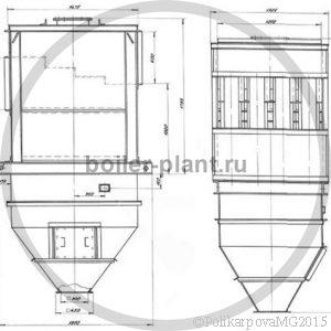 Чертеж батарейного циклона ЦБ 16