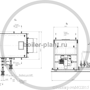 Чертеж котла 1,5 МВт газового