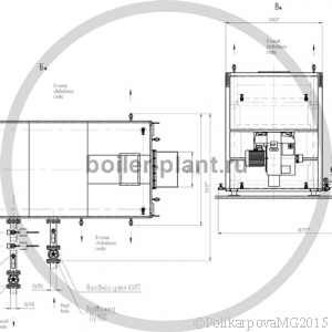 Чертеж котла 2 МВт газового