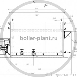 Чертеж котла 2 МВт газового вид 2