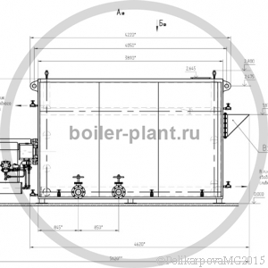 Чертеж котла 2,5 МВт газового вид 2