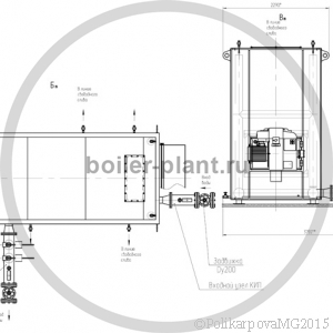 Чертеж котла 4 МВт газового