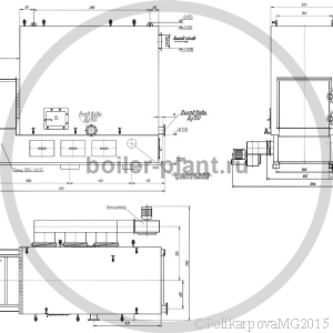 Чертеж угольного котла 2,2 МВт с ТЛПХ