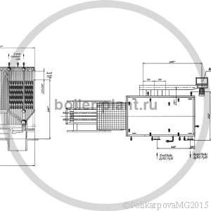Чертеж угольного котла 2,2 МВт с ТШПМ