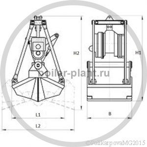 Чертеж грейфера моторного