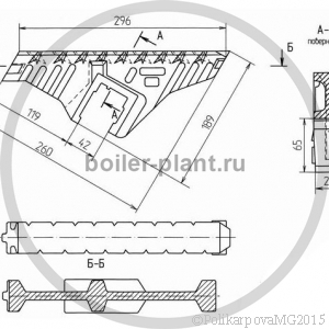 Чертеж колосника тип I 0-40-90