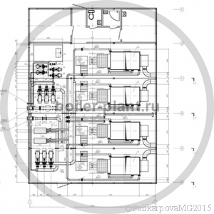 Чертеж модульной котельной 10 МВт план расположения оборудования на 0 отметке