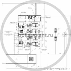 Чертеж модульной котельной 10 МВт расположение оборудования