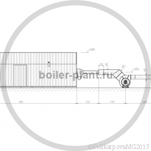 Чертеж модульной котельной 3 МВт газоходы котельной