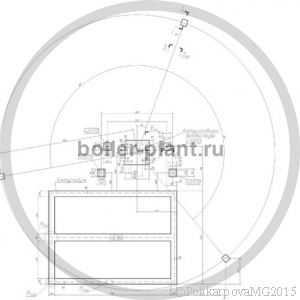 Чертеж модульной котельной 800 КВт план фундамента на 0 отметке
