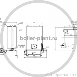 Чертеж твердотопливного котла 1,5 МВт РПК