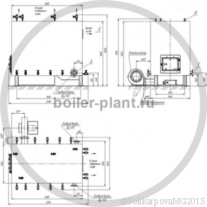 Чертеж твердотопливного котла 300 кВт с топкой РВР