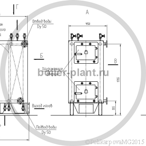 Чертеж на котел на дровах 200 КВт