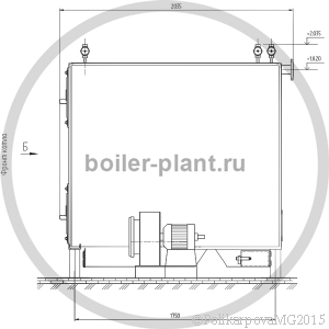 Чертеж котла на дровах 500 КВт