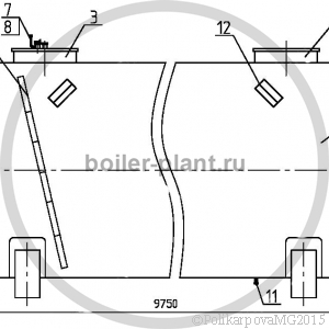 Чертеж резервуара РГС-75